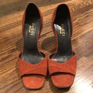 Gucci suede heels